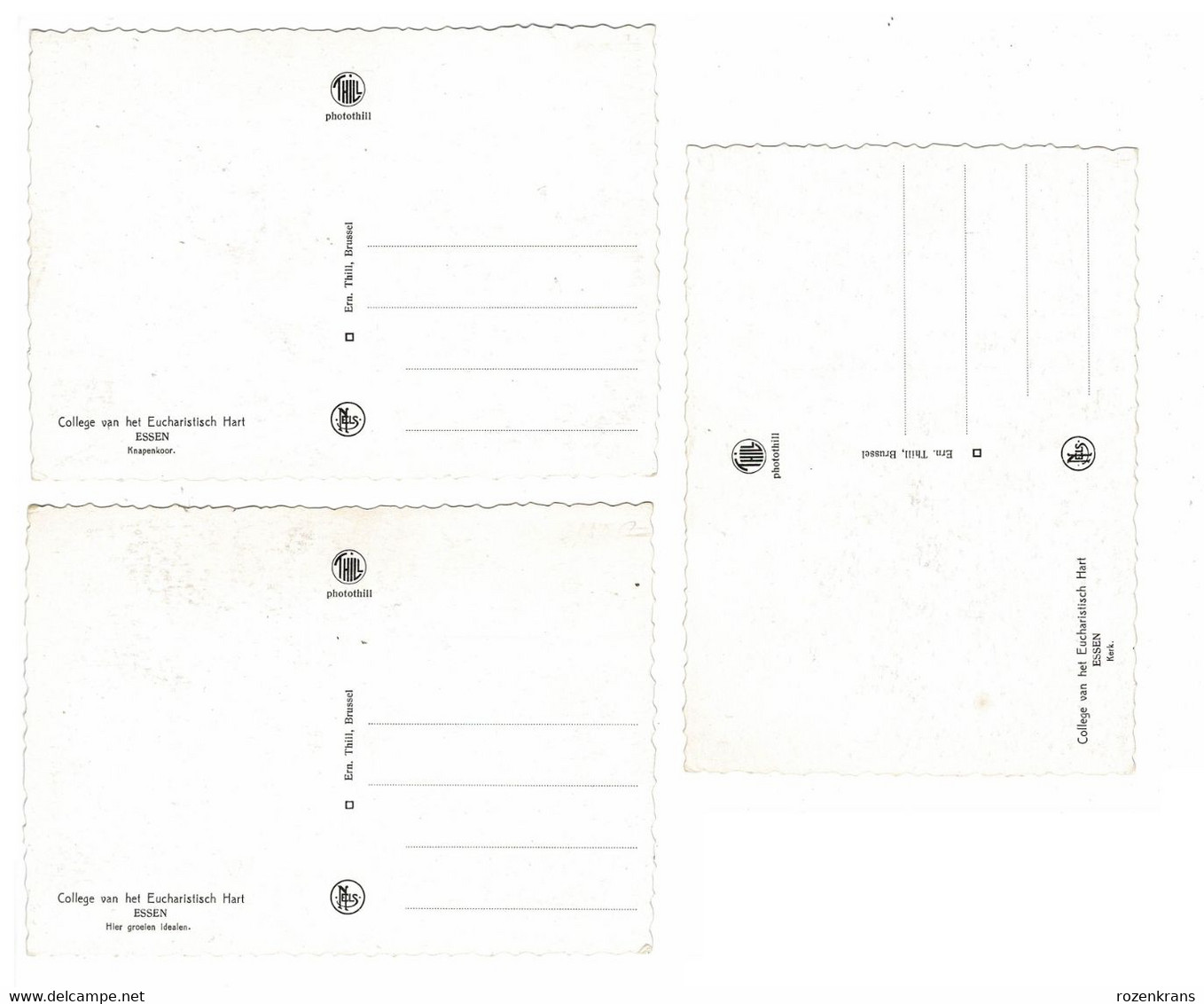 Lot Van 3 Postkaarten Essen College Van Het Eucharistisch Hart Knapenkoor Lucht Algemeen Zicht - Essen