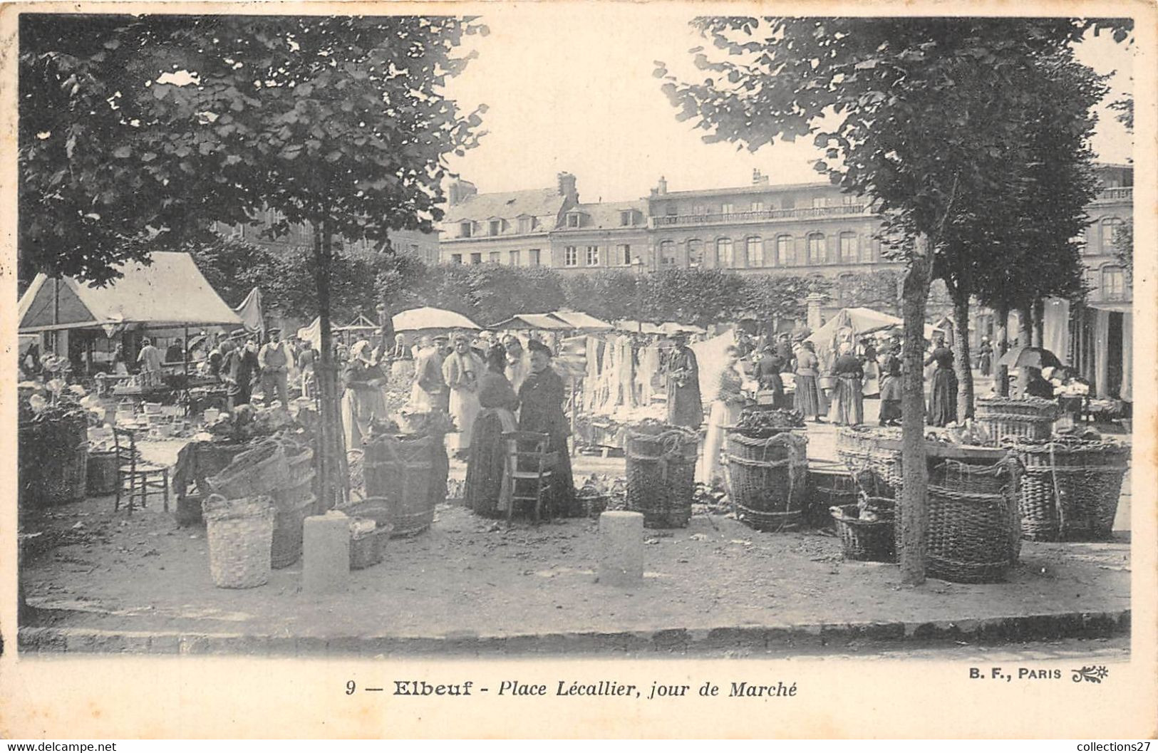 76-ELBEUF- PLACE LECALLIER , JOUR DE MARCHE - Elbeuf