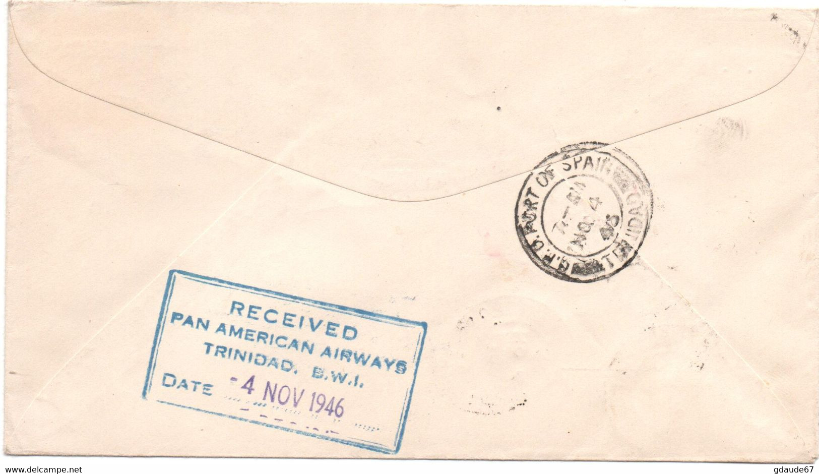 1946 - ENVELOPPE De DETROIT (USA) Pour TRINIDAD & TOBAGO -> RETURN TO SENDER - POSTE AERIENNE / AVION / AVIATION - 2c. 1941-1960 Cartas & Documentos