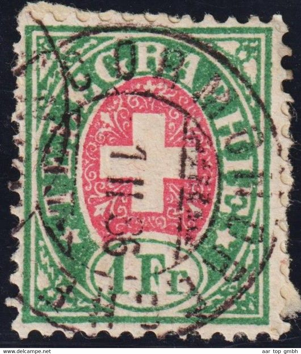 Heimat NE Cormortreche 1885-02-01 Poststempel Auf Telegraphen-Marke 1 Fr. Zu#17 - Telegraafzegels