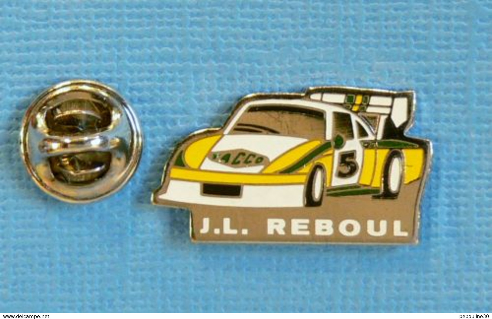 1 PIN'S //  ** PORSCHE 935T / J.L. REBOUL / COURSE DE CÖTE / PUB YACCO ** - Porsche