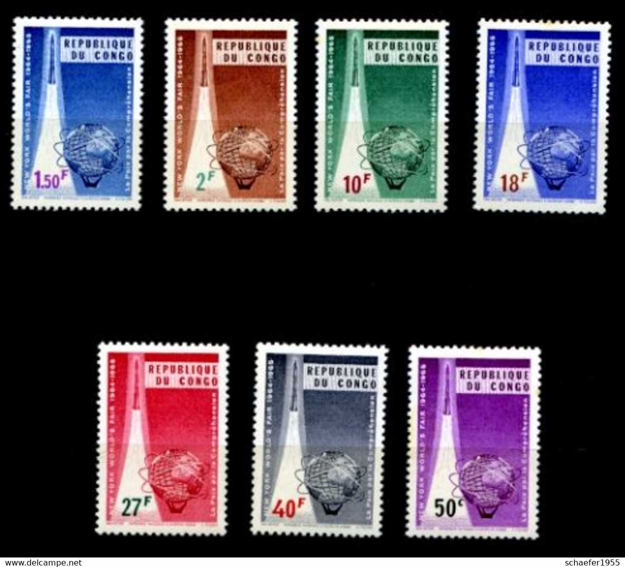 Kongo, Congo 1965 2x FDC + Stamps Perf. Expo New York - Afrika