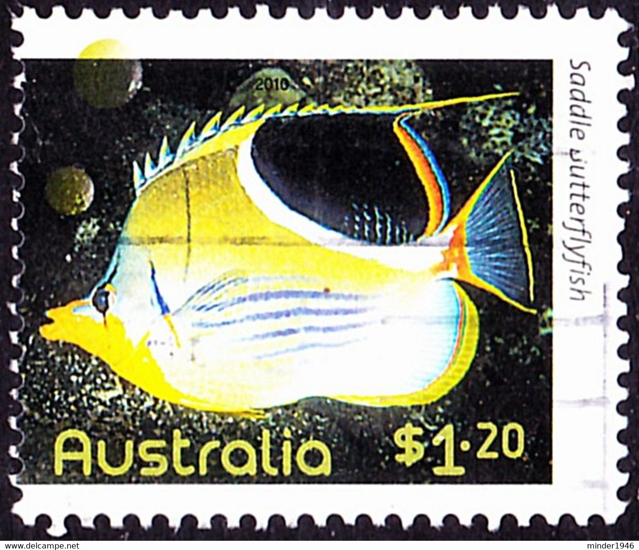 AUSTRALIA 2010 $1.20 Multicoloured, Fish, Saddle Butterfly Fish FU - Used Stamps