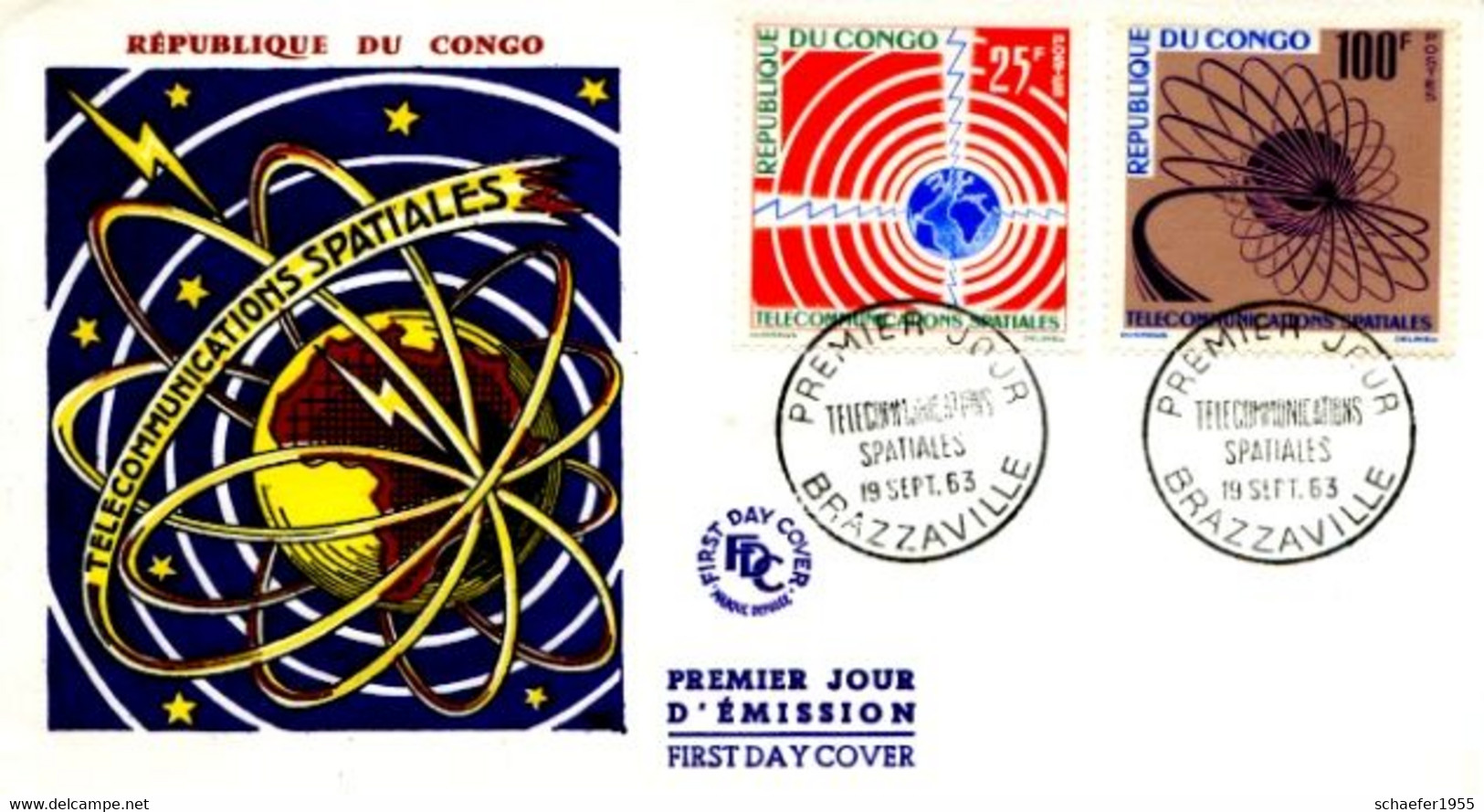 Kongo, Congo 1963 FDC + Stamp Perf. Telecommucation - Afrique