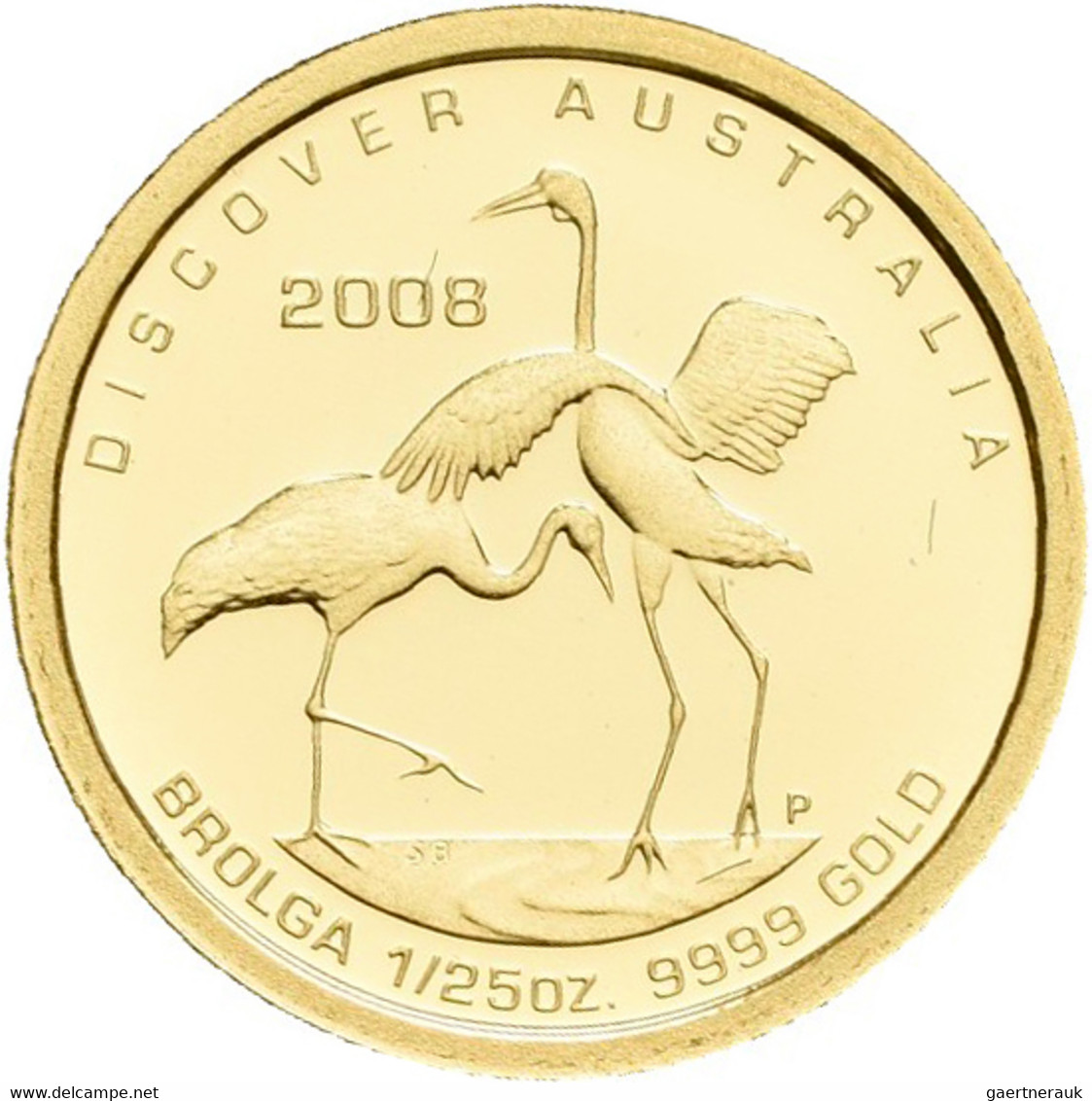 Australien - Anlagegold: Discover Australia: 5 x 5 AUD 2008, je 1/25 OZ 999/1000