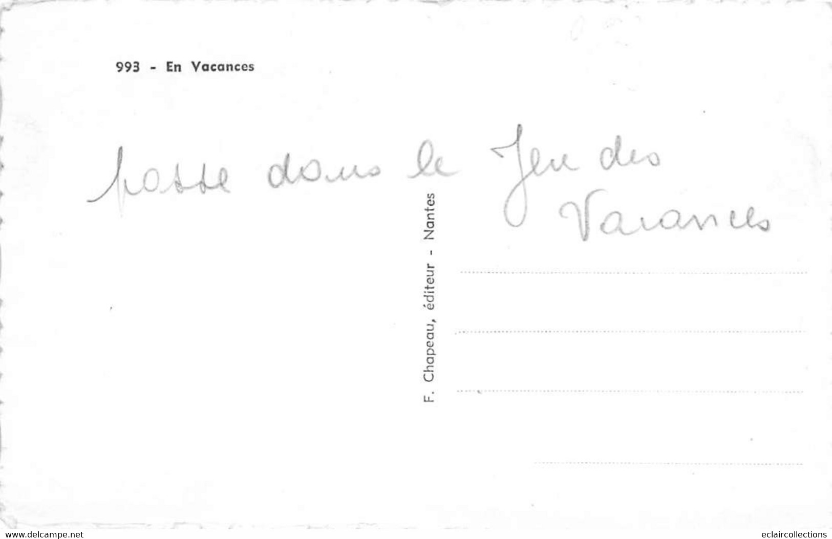 Thème  Animaux  Homme Monté Sur Un âne  En Vacances . Région Loire Atlantique      (voir Scan) - Anes