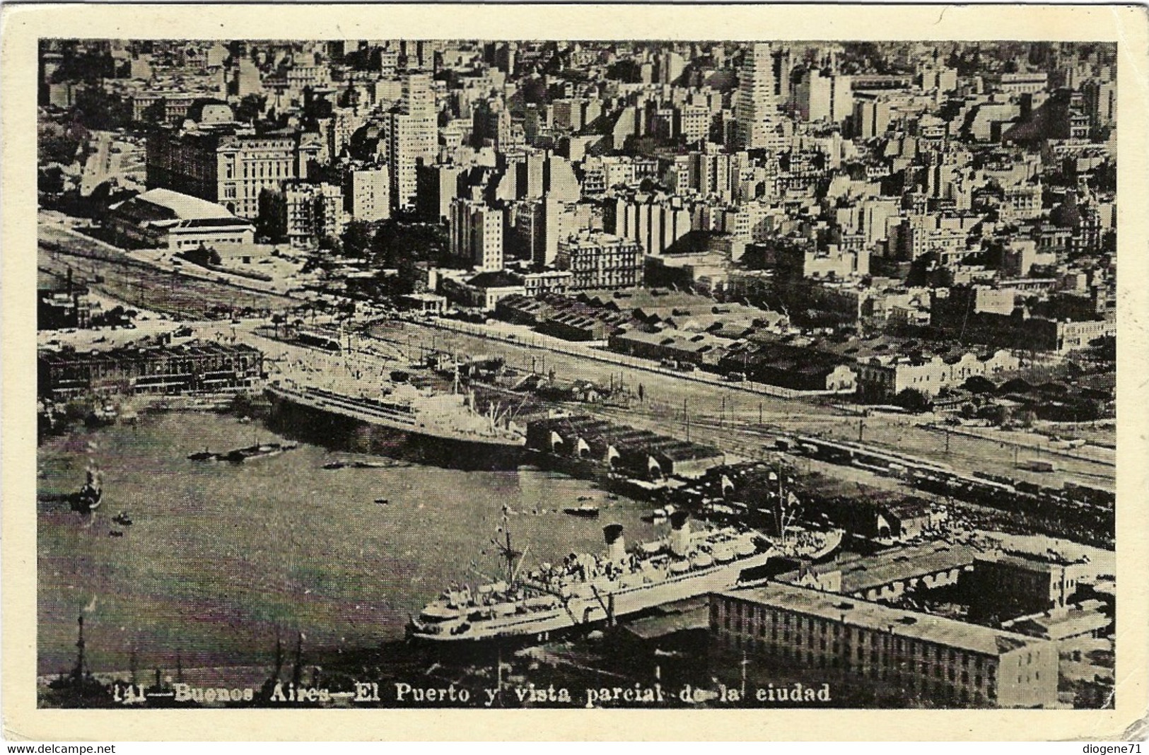 Buenos Aires El Puerto Y Vista Parcial De La Ciudad - Argentinië