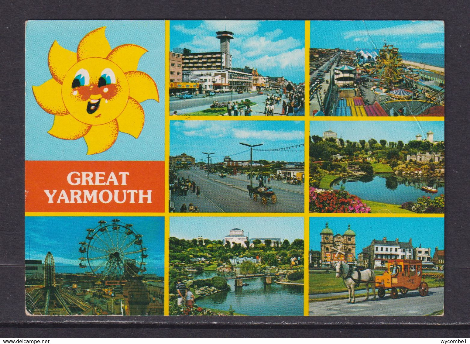 ENGLAND - Great Yarmouth Multi View Used Postcard - Great Yarmouth