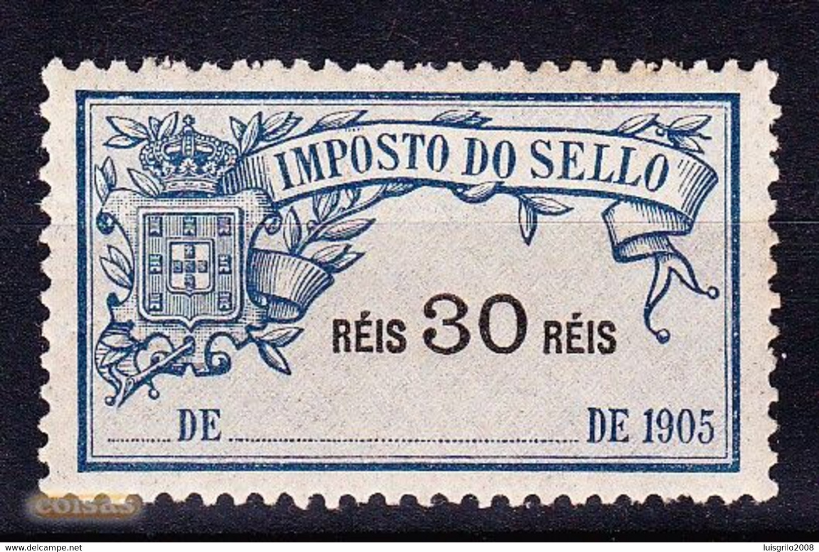 Fiscal/ Revenue, Portugal, 1905 - Imposto Do Sello -|- 30 Réis - Novo Com Goma/ MNH** - Used Stamps