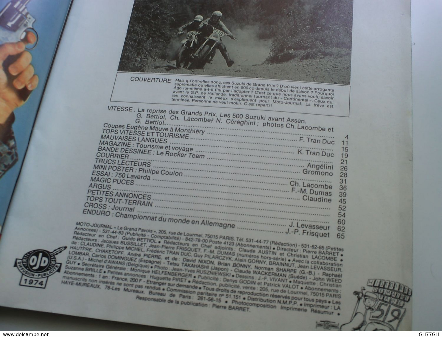MOTO JOURNAL N°273 -24 JUIN 1976 - Moto
