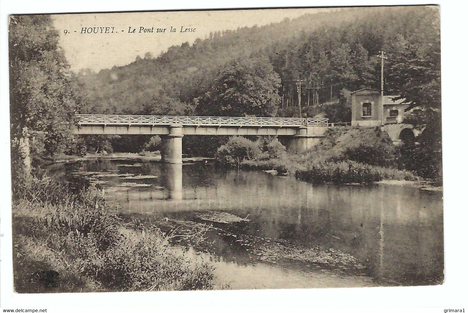 9. - HOUYET  -  Le Pont Sur La Lesse (zegel Verwijderd) - Houyet