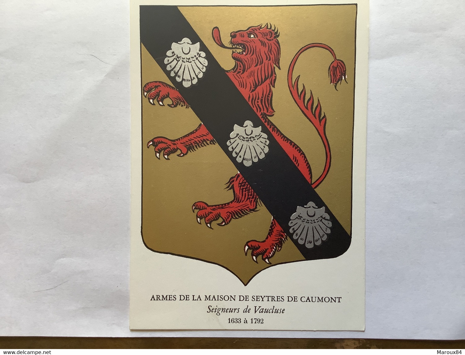 Cpm Blason  Armes De La Maison De Seytres De CAUMONT Seigneurs De Vaucluse - Caumont Sur Durance