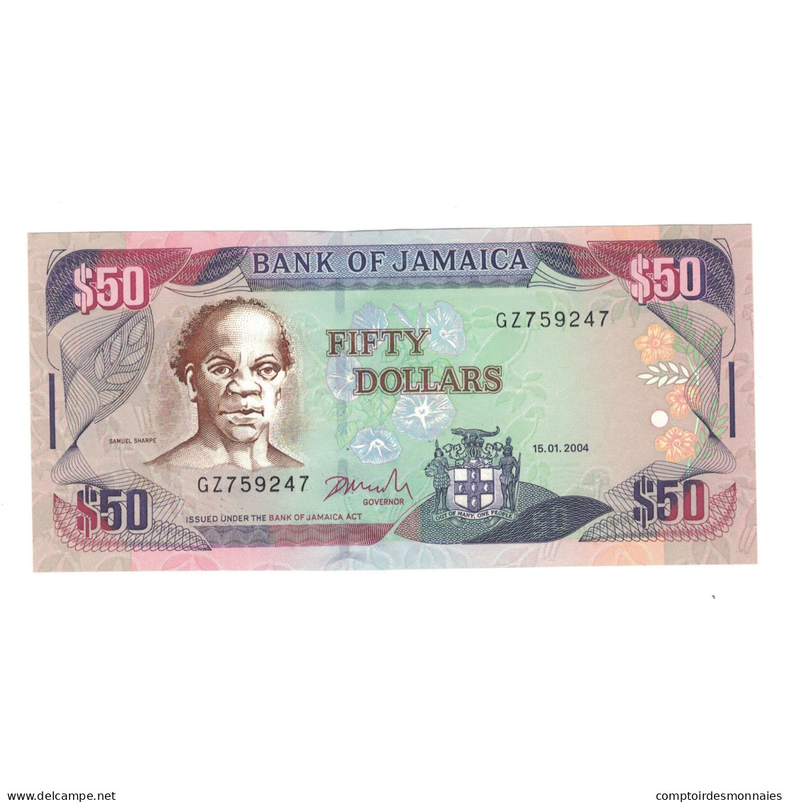 Billet, Jamaïque, 50 Dollars, 2004, 2004-01-15, KM:79e, SPL - Jamaica