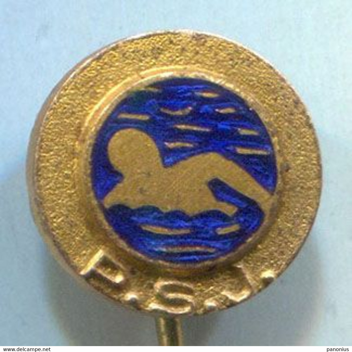 Swimming Natation - PSJ Yugoslavia Federation, Enamel, Vintage Pin Badge, Abzeichen - Nuoto