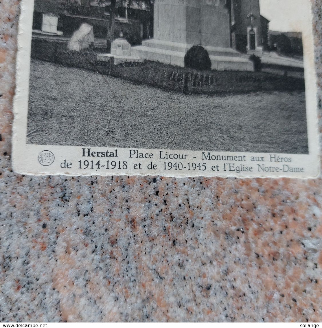 Cpa Herstal Place Licour Monument Aux Héros Et Eglise Notre Dame - Herstal