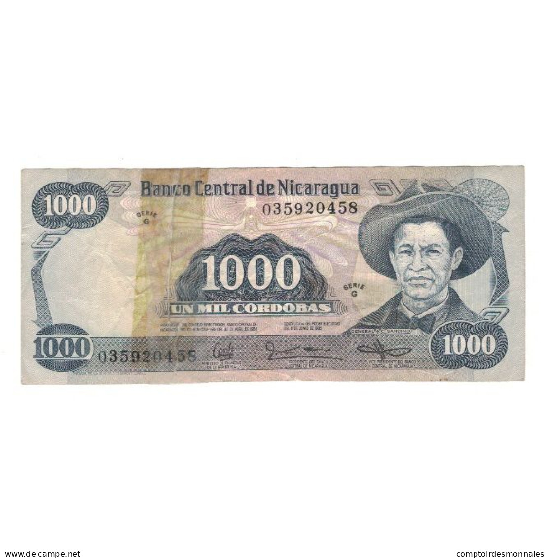 Billet, Nicaragua, 1000 Cordobas, KM:145b, B - Nicaragua