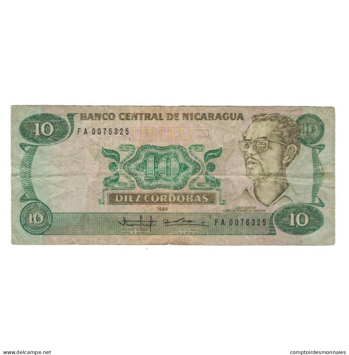 Billet, Nicaragua, 10 Cordobas, 1985, KM:151, TB - Nicaragua