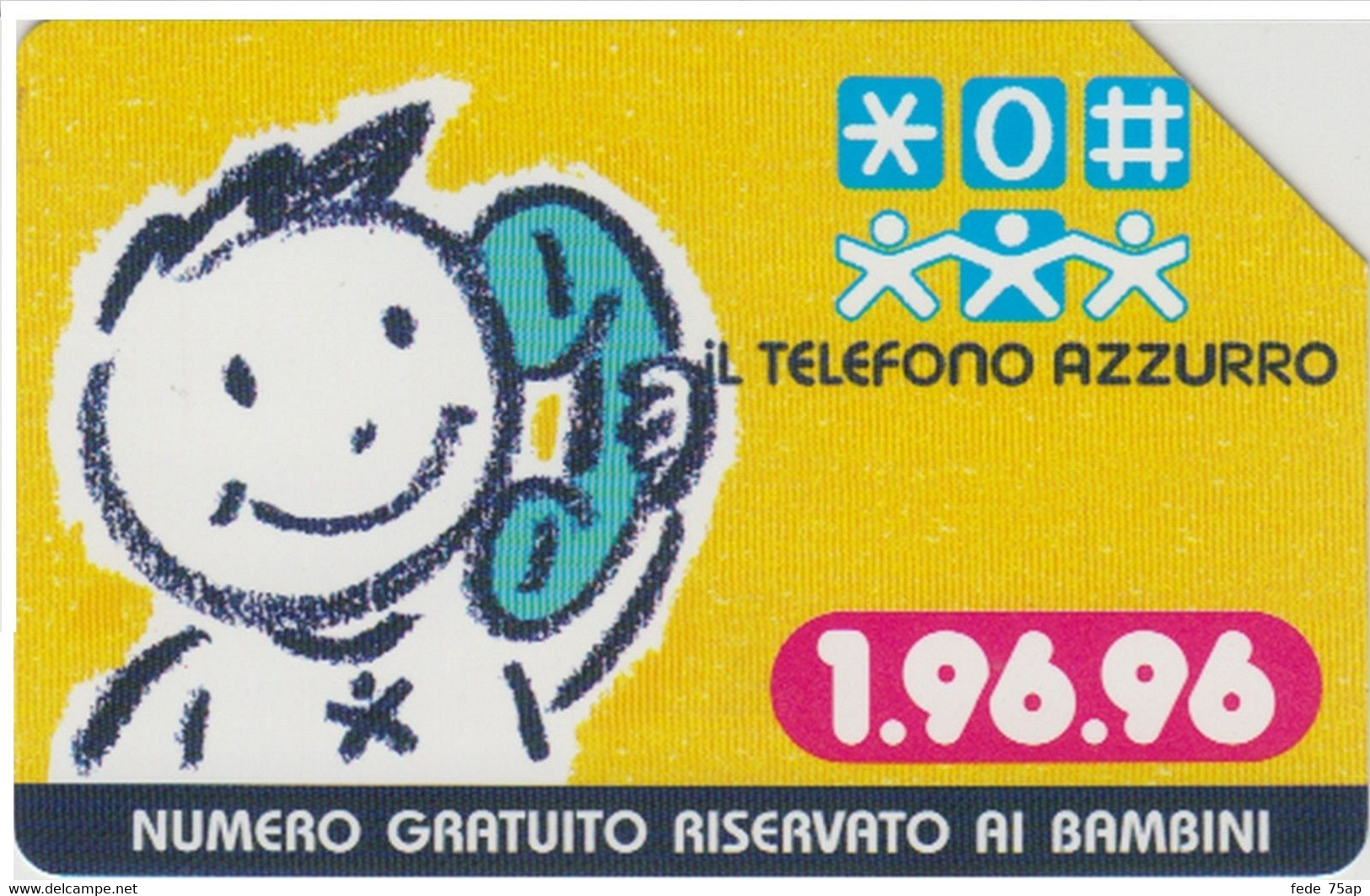 Scheda Telefonica TELECOM ITALIA "10 ANNI DI TELEFONO AZZURRO" - Catalogo Golden Lira Nr. 637, Usata - TELEFONO - Téléphones