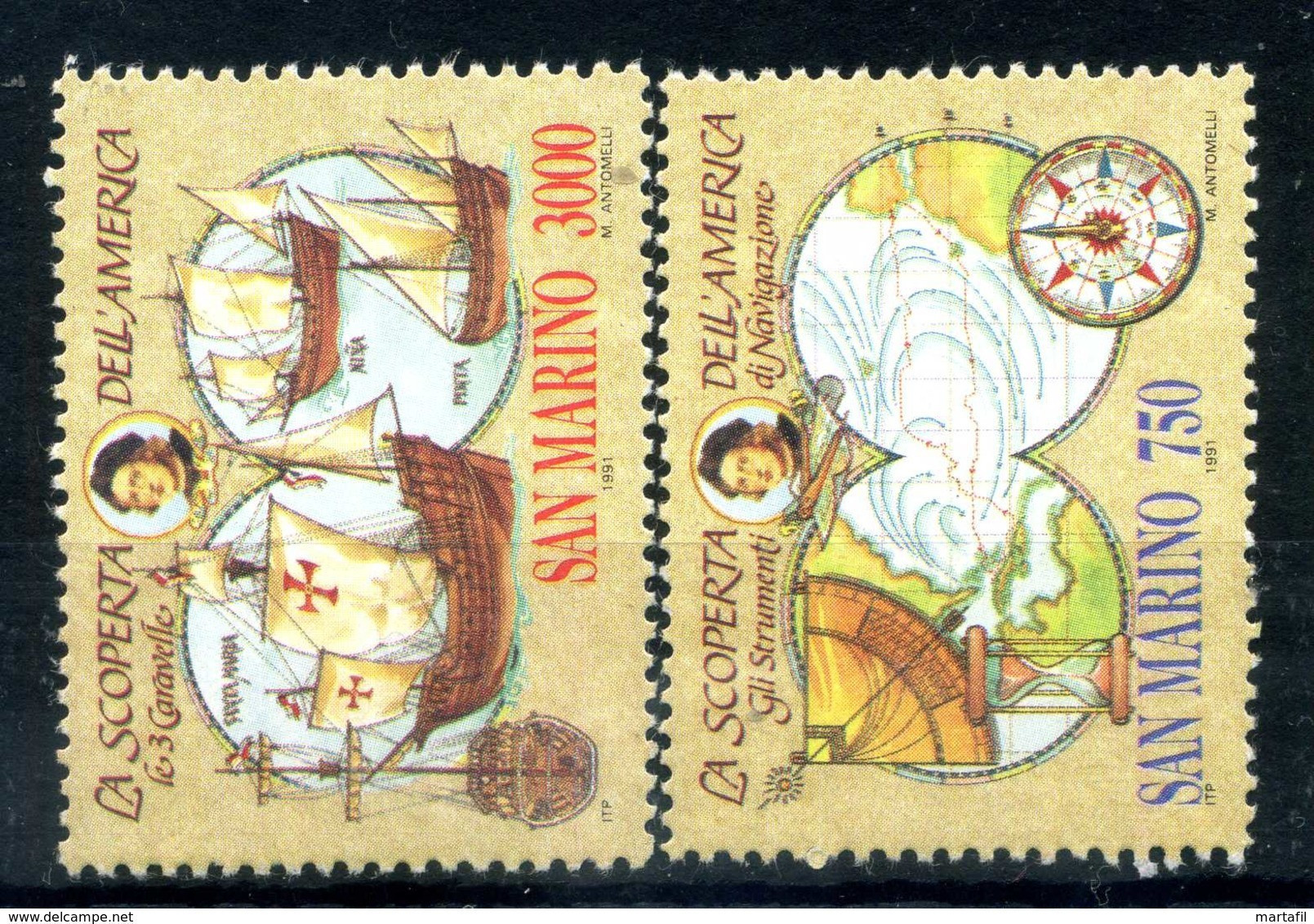 1991 SAN MARINO SET MNH ** Colombo - Unused Stamps