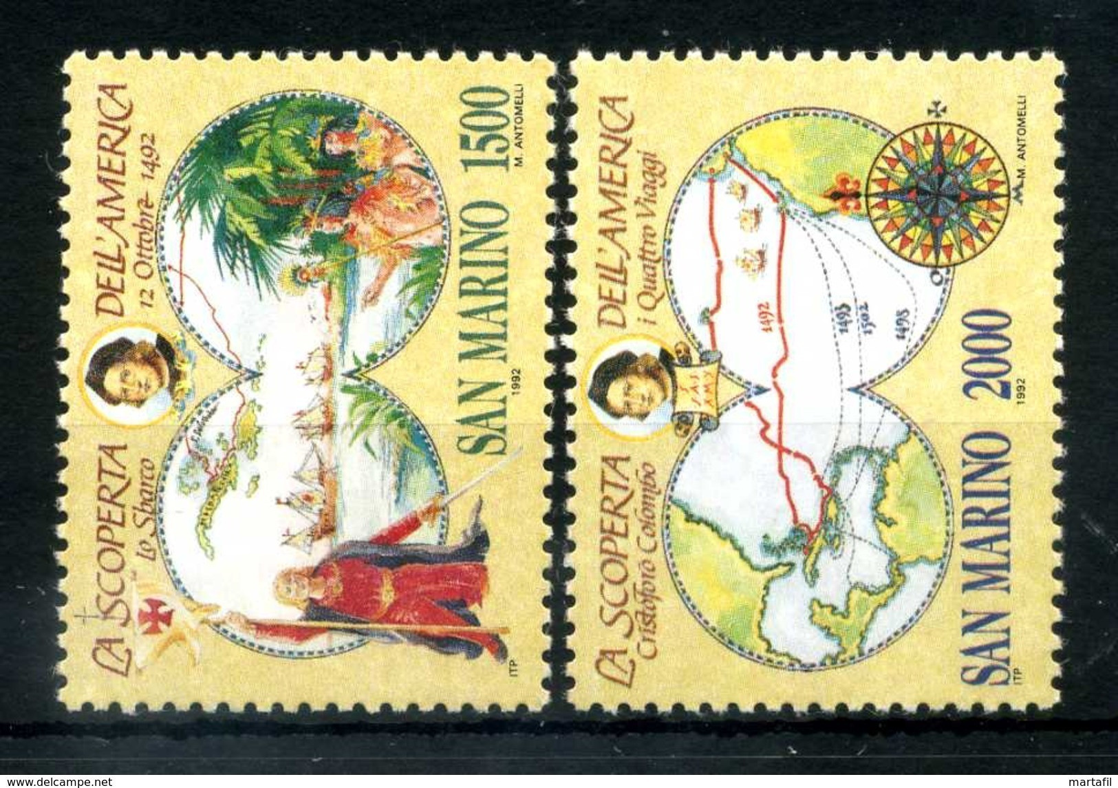 1992 SAN MARINO SERIE COMPLETA MNH ** - Unused Stamps