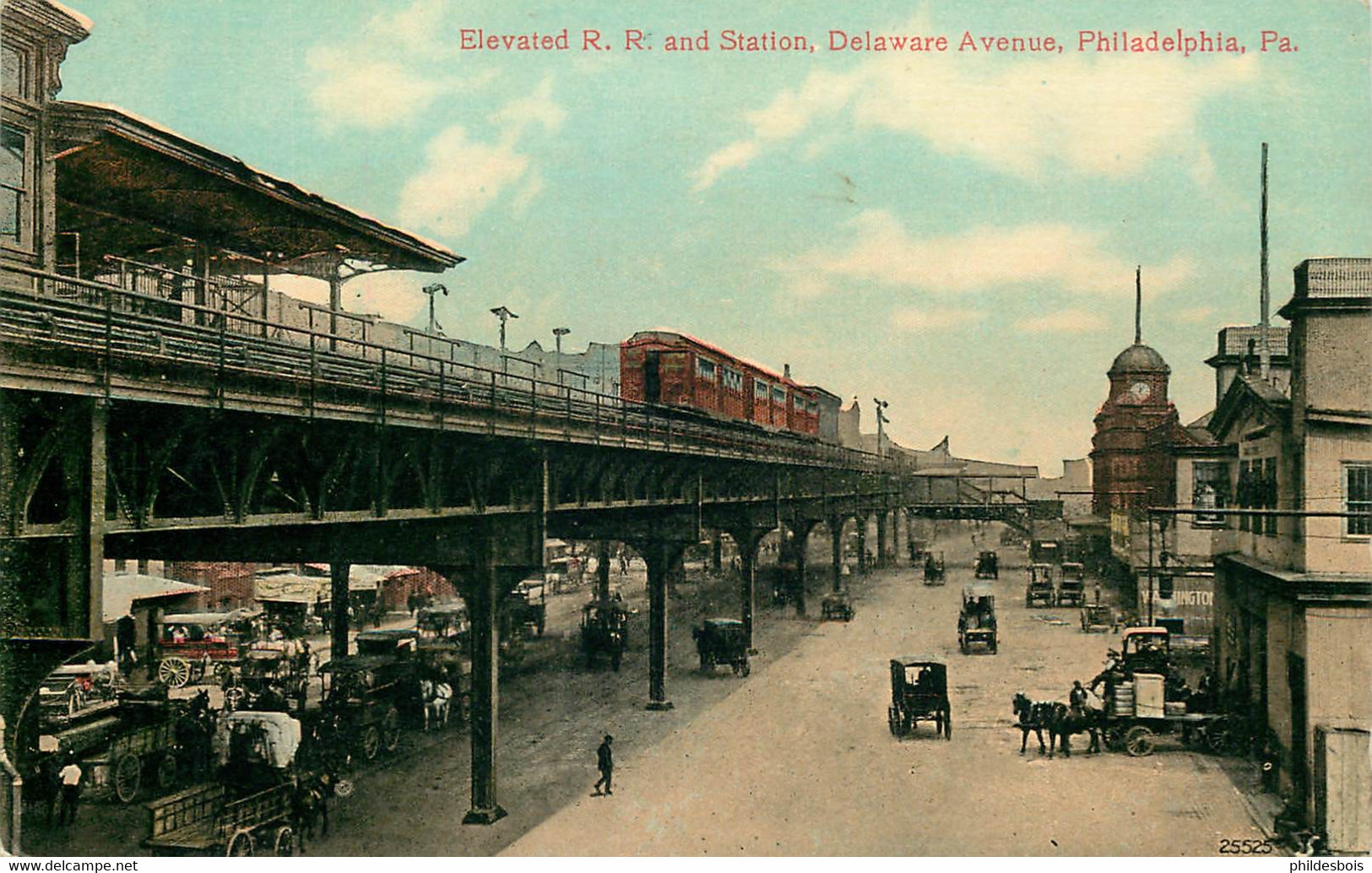 ETATS UNIS  PHILADELPHIA  Elevated R.R And Station Delaware Avenue - Philadelphia
