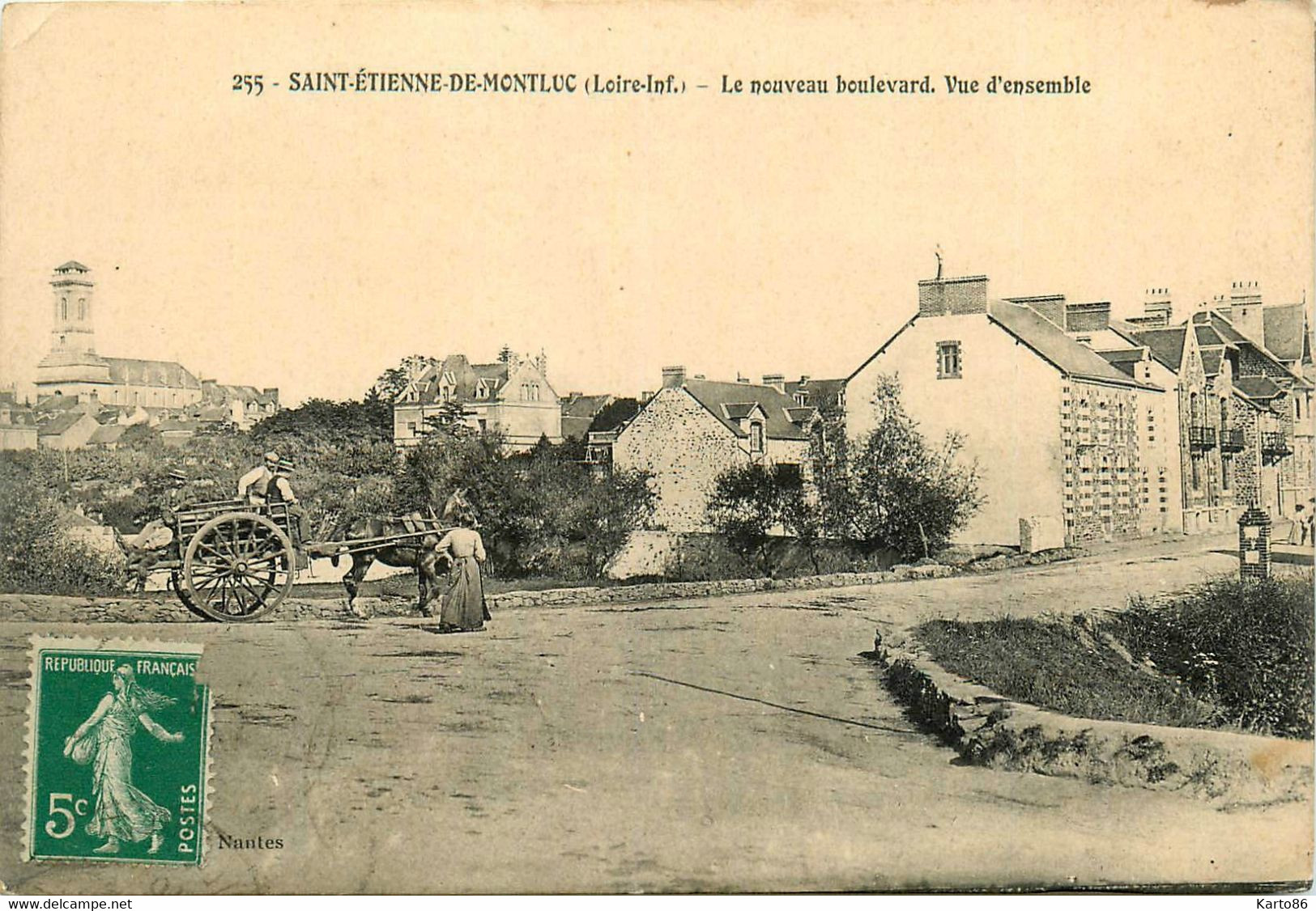 St étienne De Montluc * Le Nouveau Boulevard , Vue D'ensemble * Attelage - Saint Etienne De Montluc