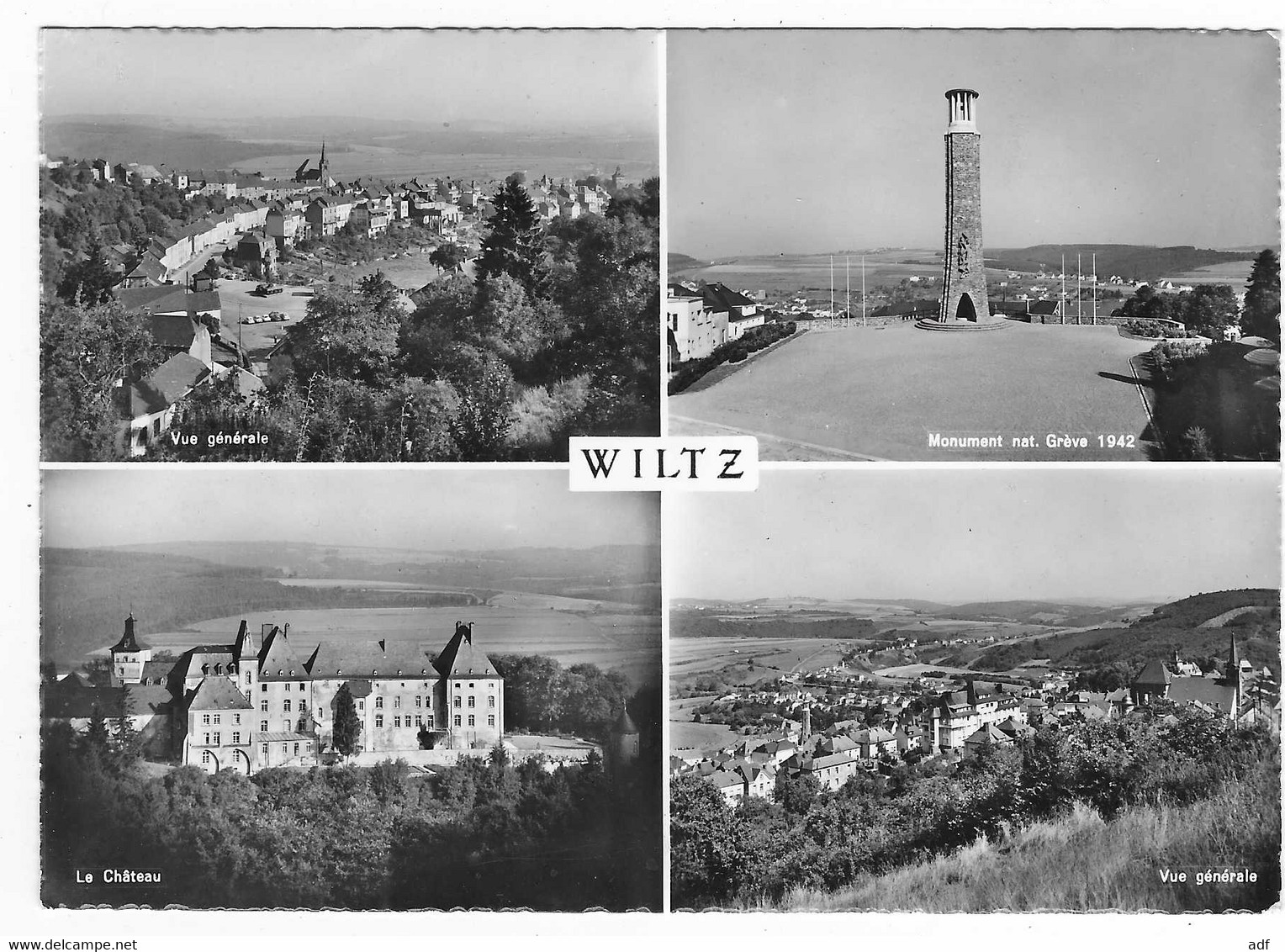 CPSM MULTIVUES WILTZ, VUE GENERALE, MONUMENT, LE CHATEAU, LUXEMBOURG - Wiltz