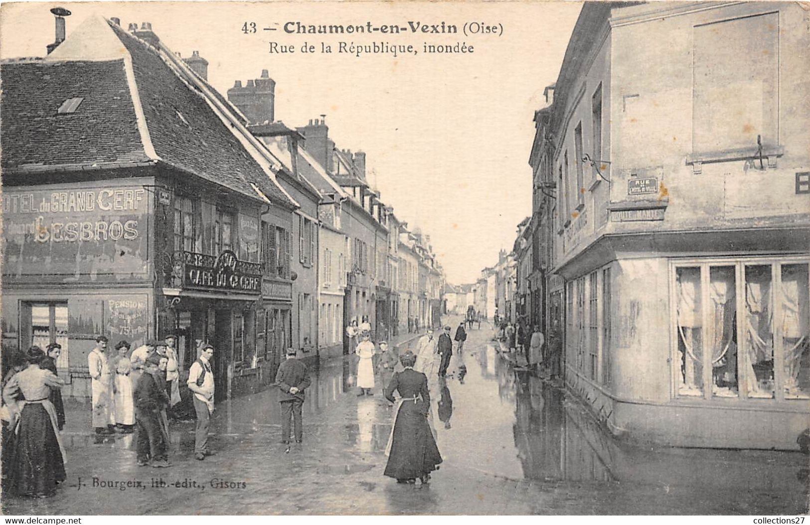 60-CHAUMONT-EN-VEXIN- RUE DE LA REPUBLIQUE INONDE - Chaumont En Vexin