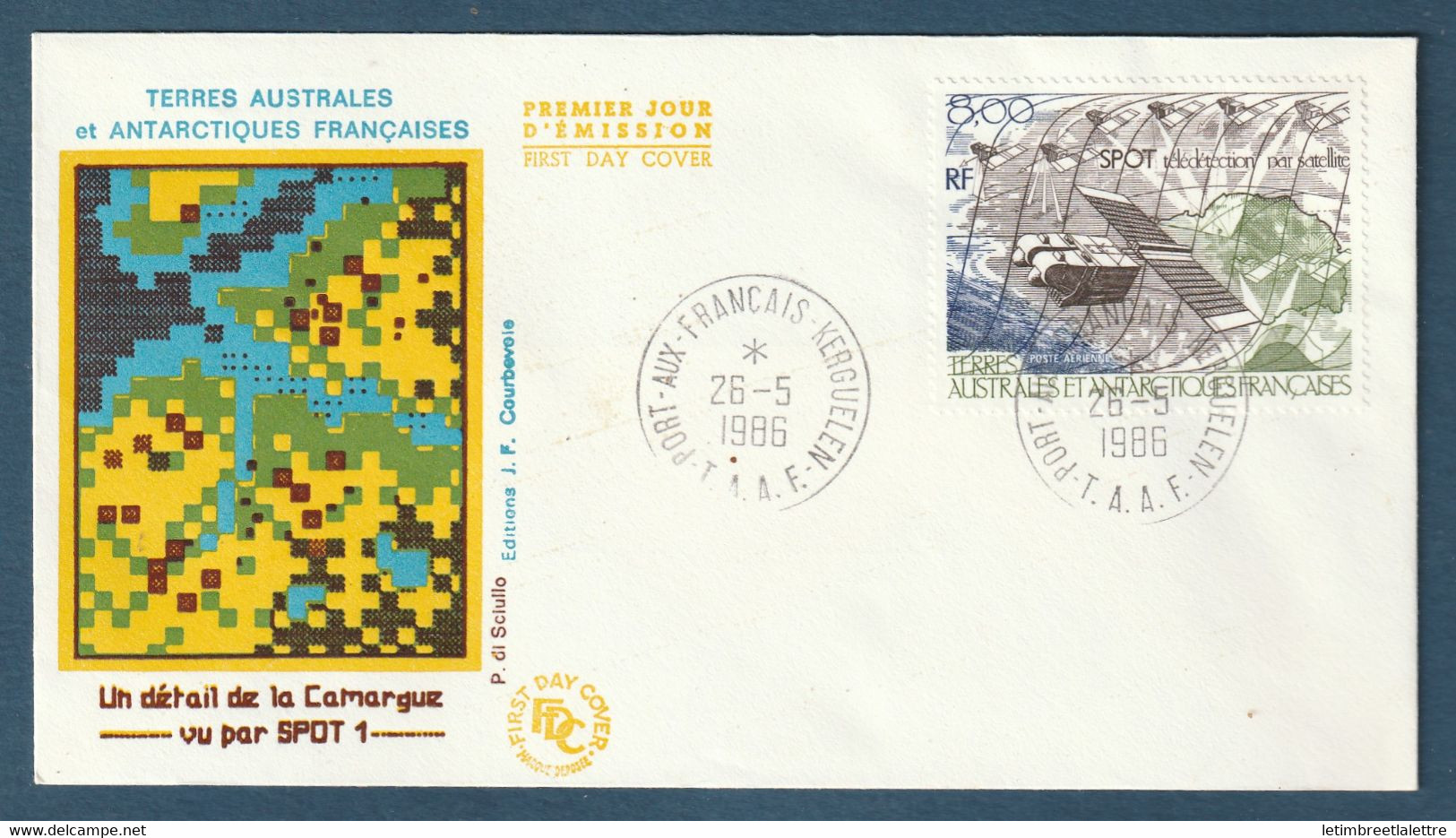 ✈️ TAAF- Premier Jour - FDC - Un Détail De La Camargue Vu Par Spot 1 - 1986 ✈️ - FDC