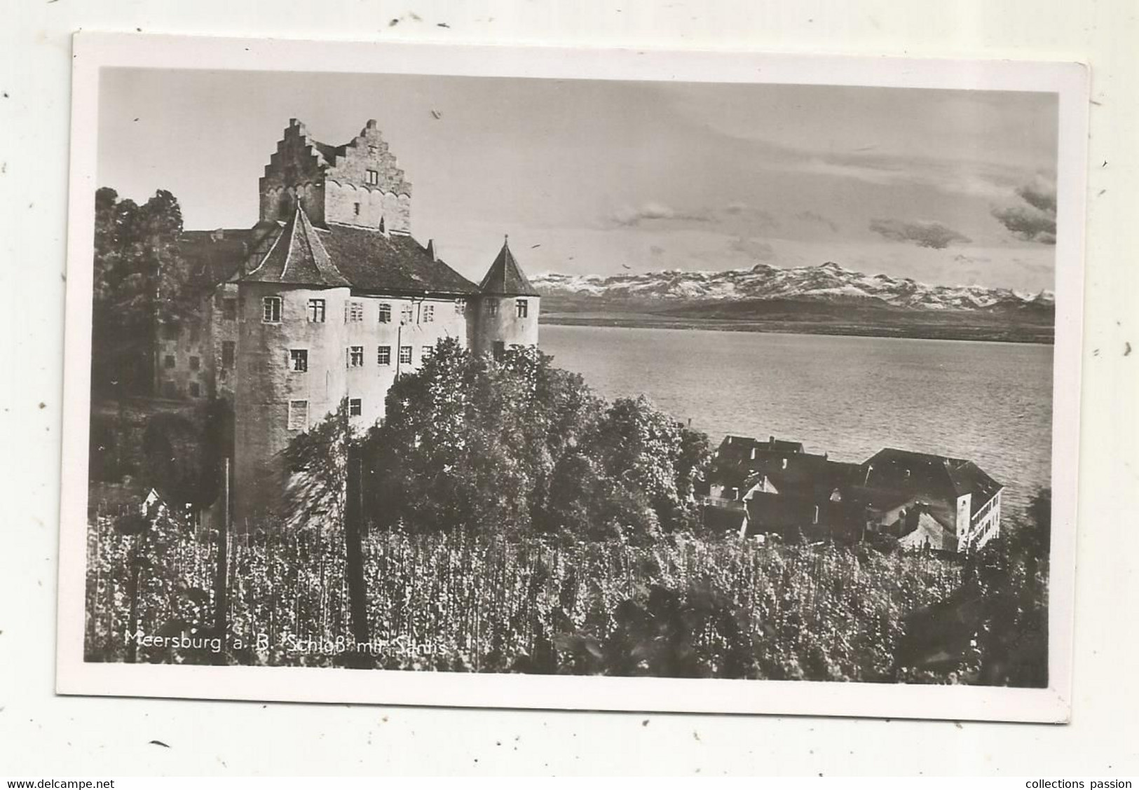 Cp, Allemagne , MEERSBURG A. B. Schloss Mit Santis ,vierge ,ed. Karl Alber - Meersburg