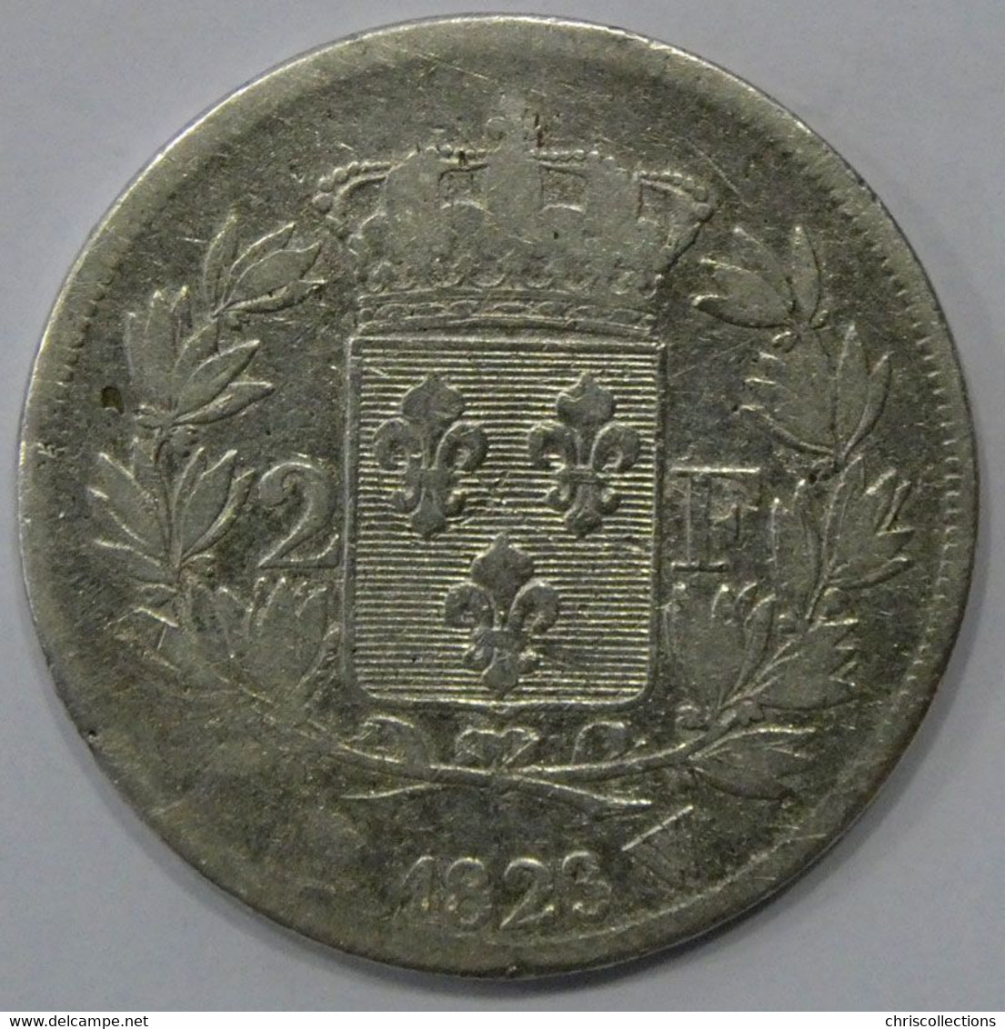 FRANCE - LOUIS XVIII - 2 Francs 1823W - B+ - Gad. : 513 - 2 Francs