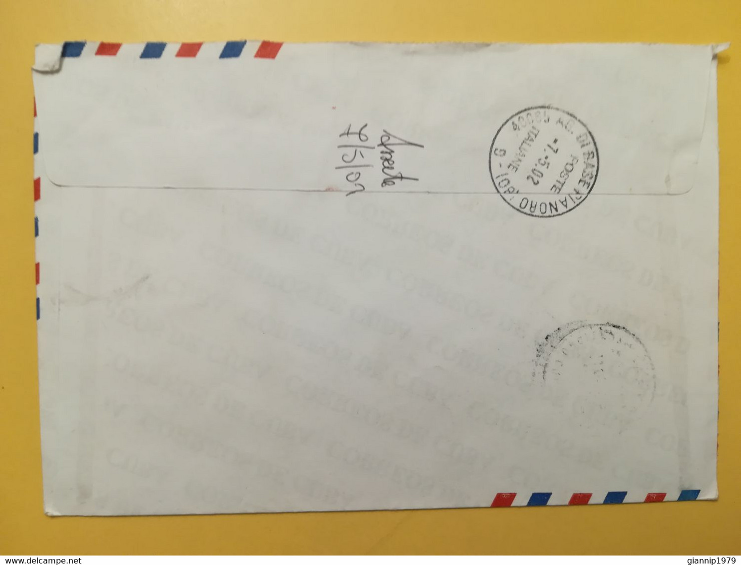 2002 BUSTA COVER RACCOMANDATA REGISTERED CUBA BOLLO JOSE MARTI AIRCRAFTS WAR OBLITERE'  FOR ITALY - Lettres & Documents