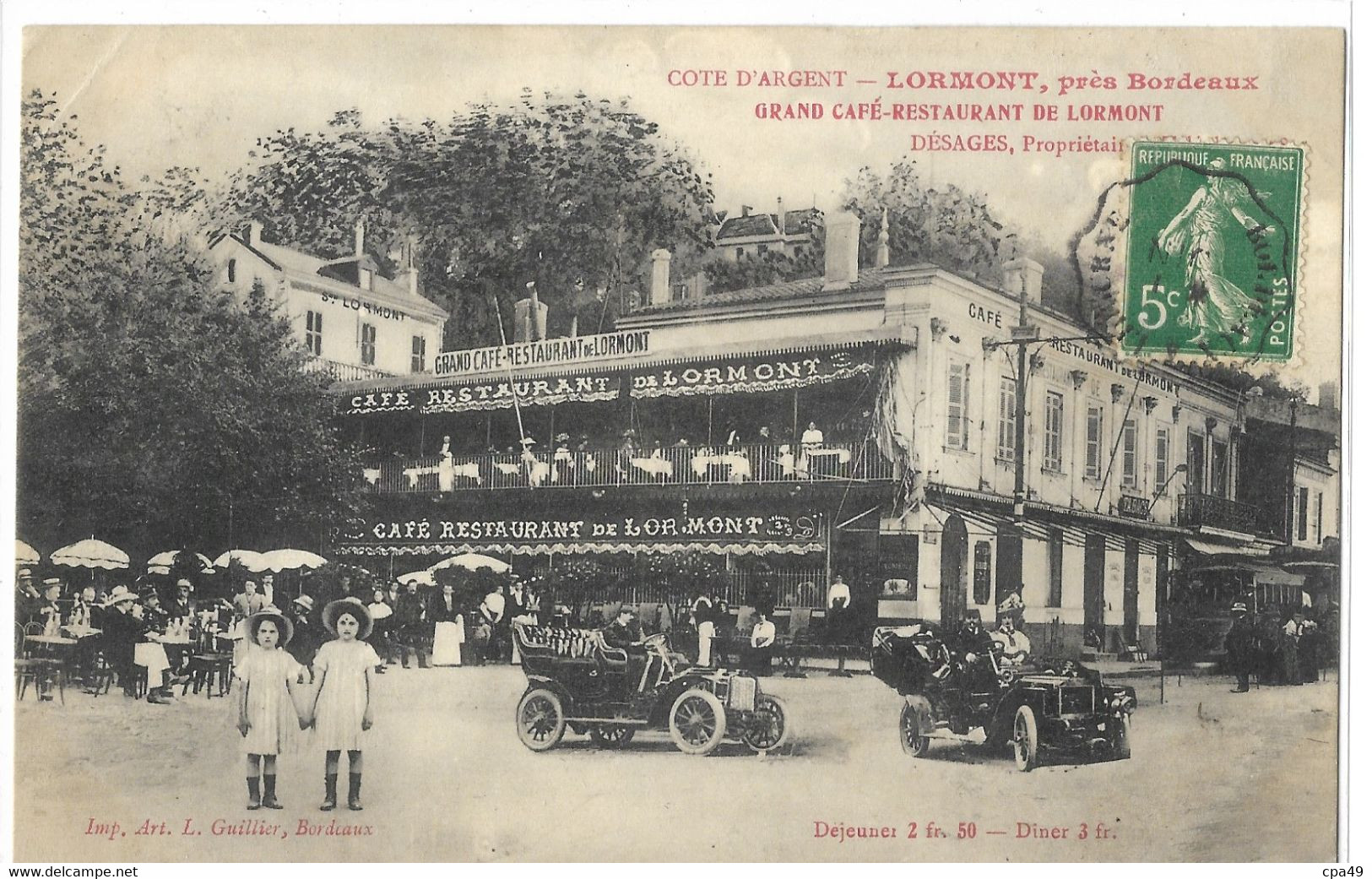 33  LORMONT PRES BORDEAUX GRAND CAFE DE LORMONT   DESAGES  PROPRIETAIRE - Other & Unclassified