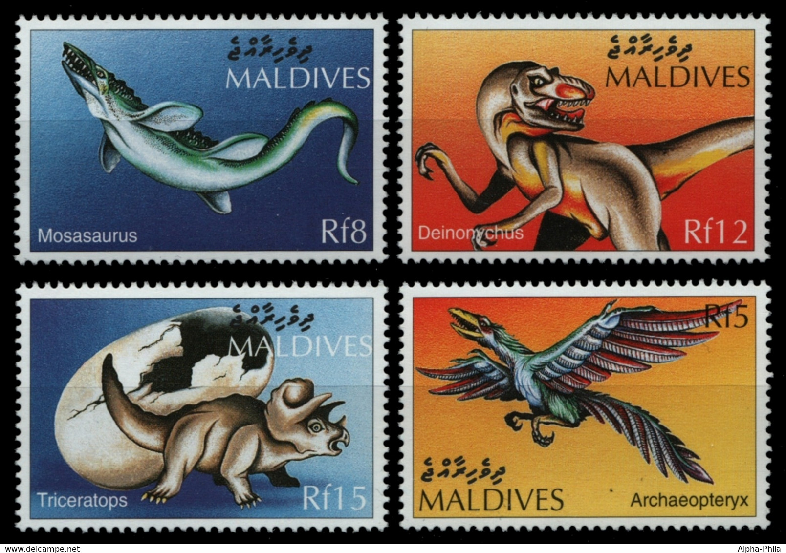 Malediven 1997 - Mi-Nr. 2965-2968 ** - MNH - Prähistorische Tiere - Maldive (1965-...)