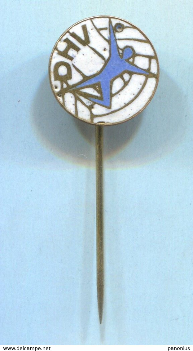 Handball Balonmano - DDR East Germany Federation Association, Vintage Pin Badge Abzeichen, Enamel - Handball