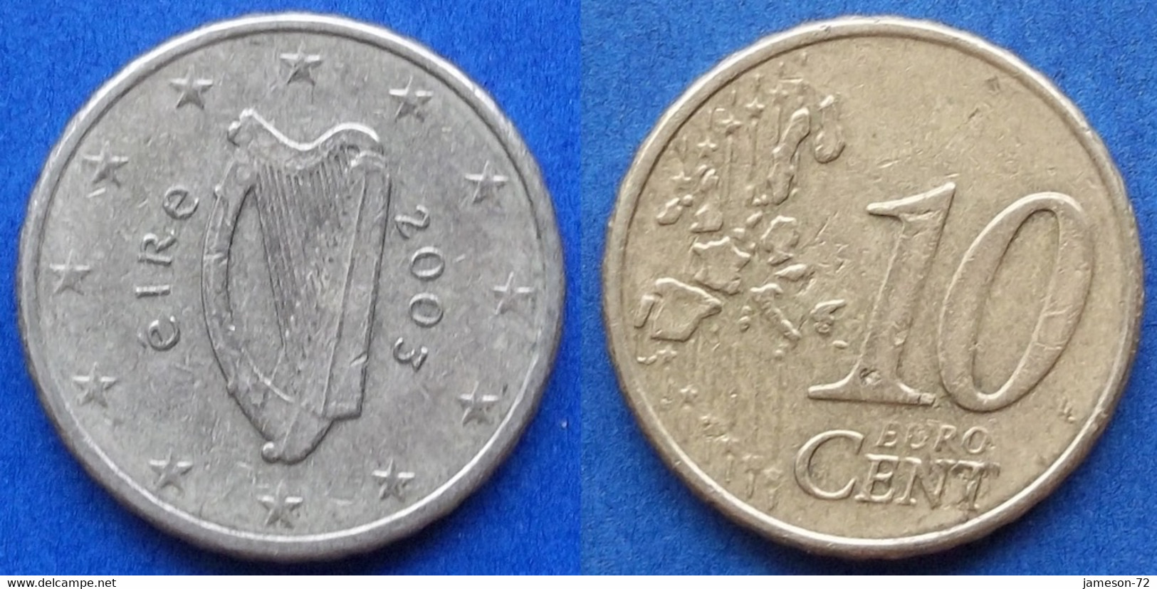 IRELAND - 10 Euro Cents 2003 KM# 35 Euro Coinage (2002) - Edelweiss Coins - Ierland