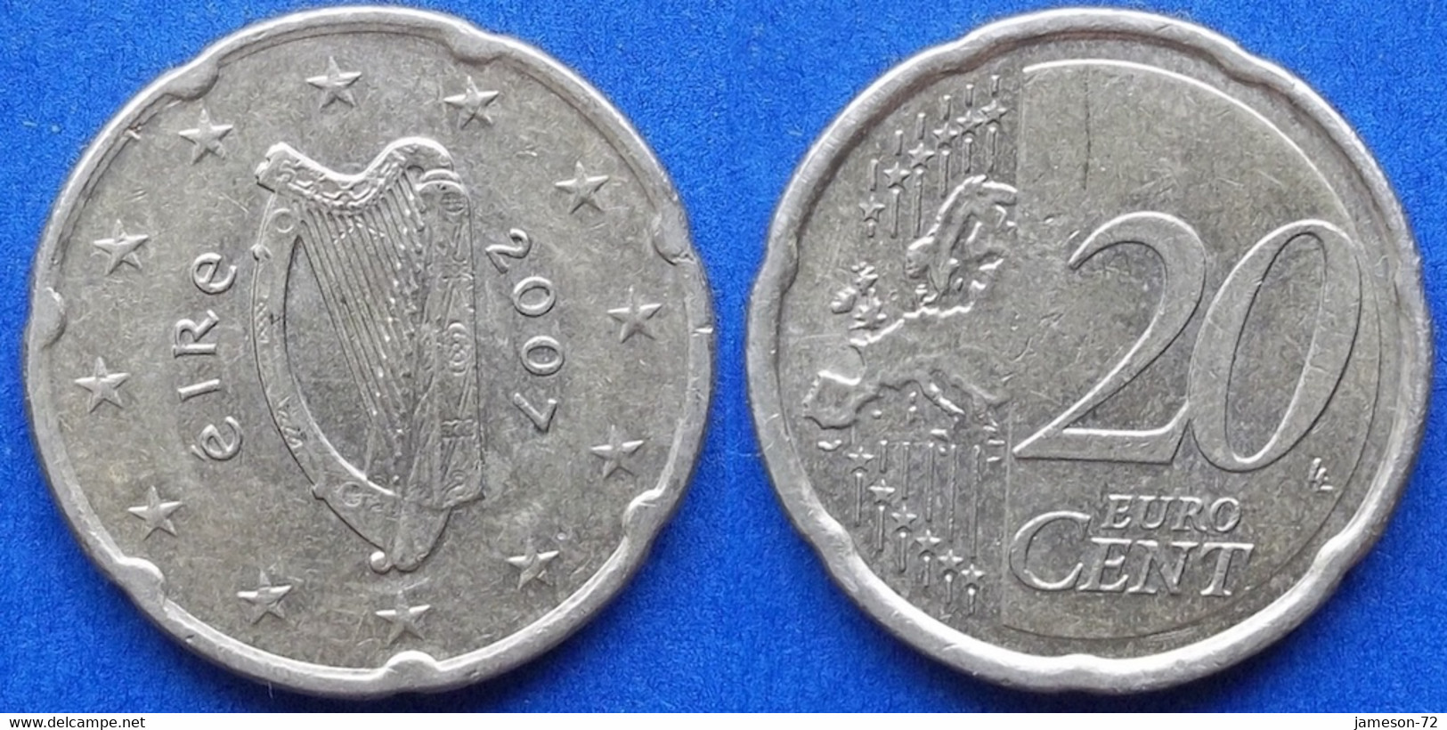 IRELAND - 20 Euro Cents 2007 KM# 48 Euro Coinage (2002) - Edelweiss Coins - Ierland