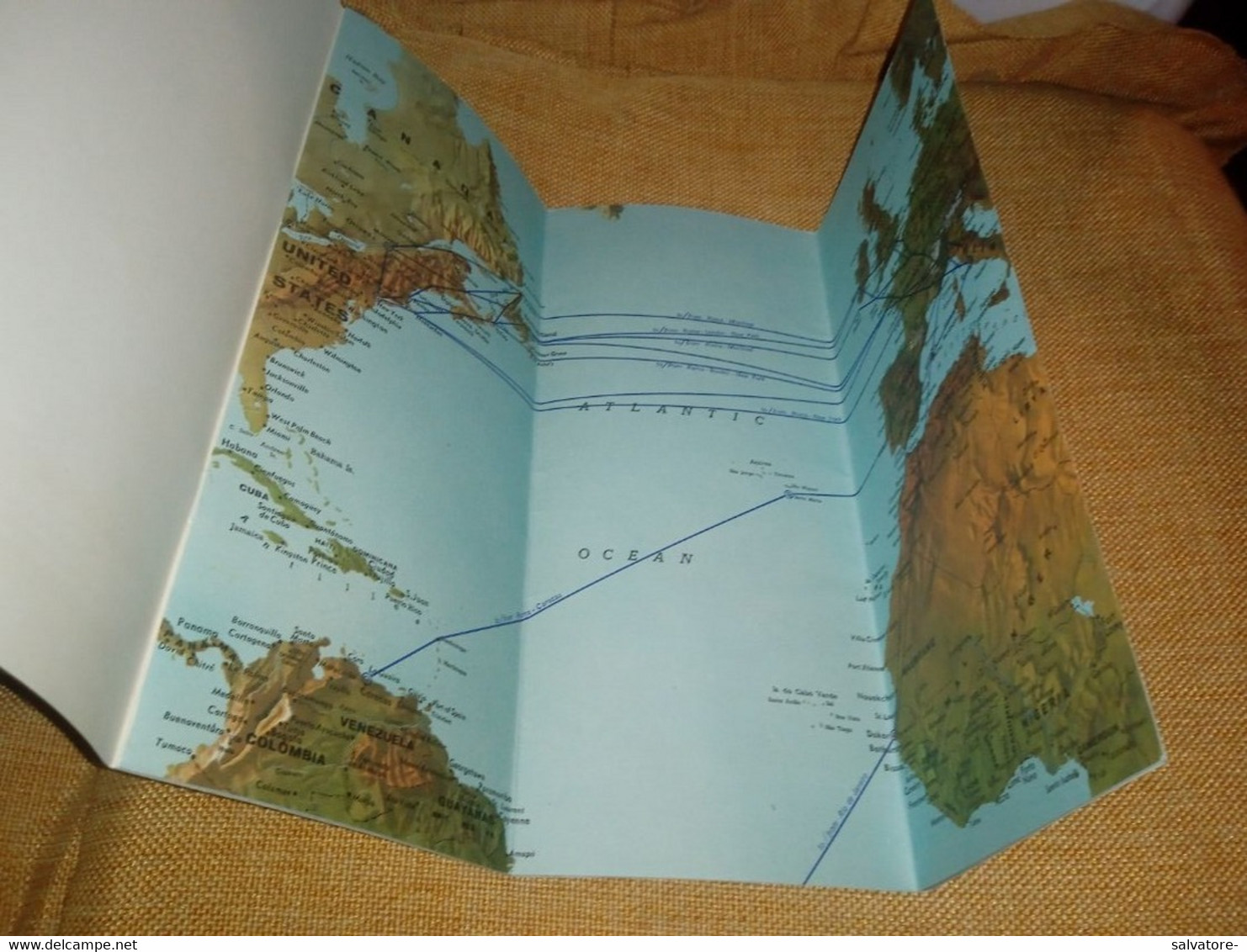 DEPLIANT ALITALIA ROUTE MAPS 1961 - Materiale Promozionale