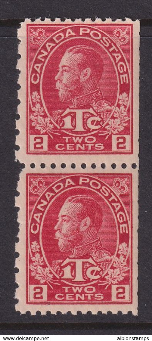 Canada, Scott MR5, MNH Pair (trimmed Perfs At Right) - Impôts De Guerre
