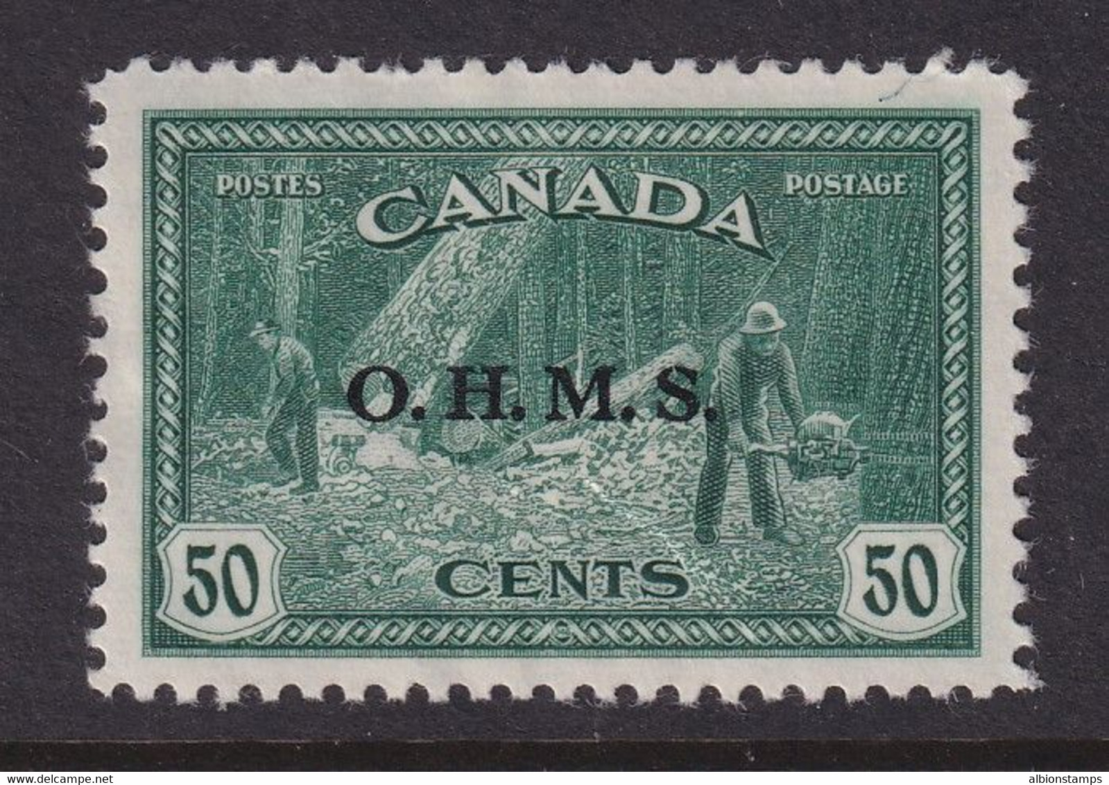 Canada, Scott O9, MHR - Overprinted