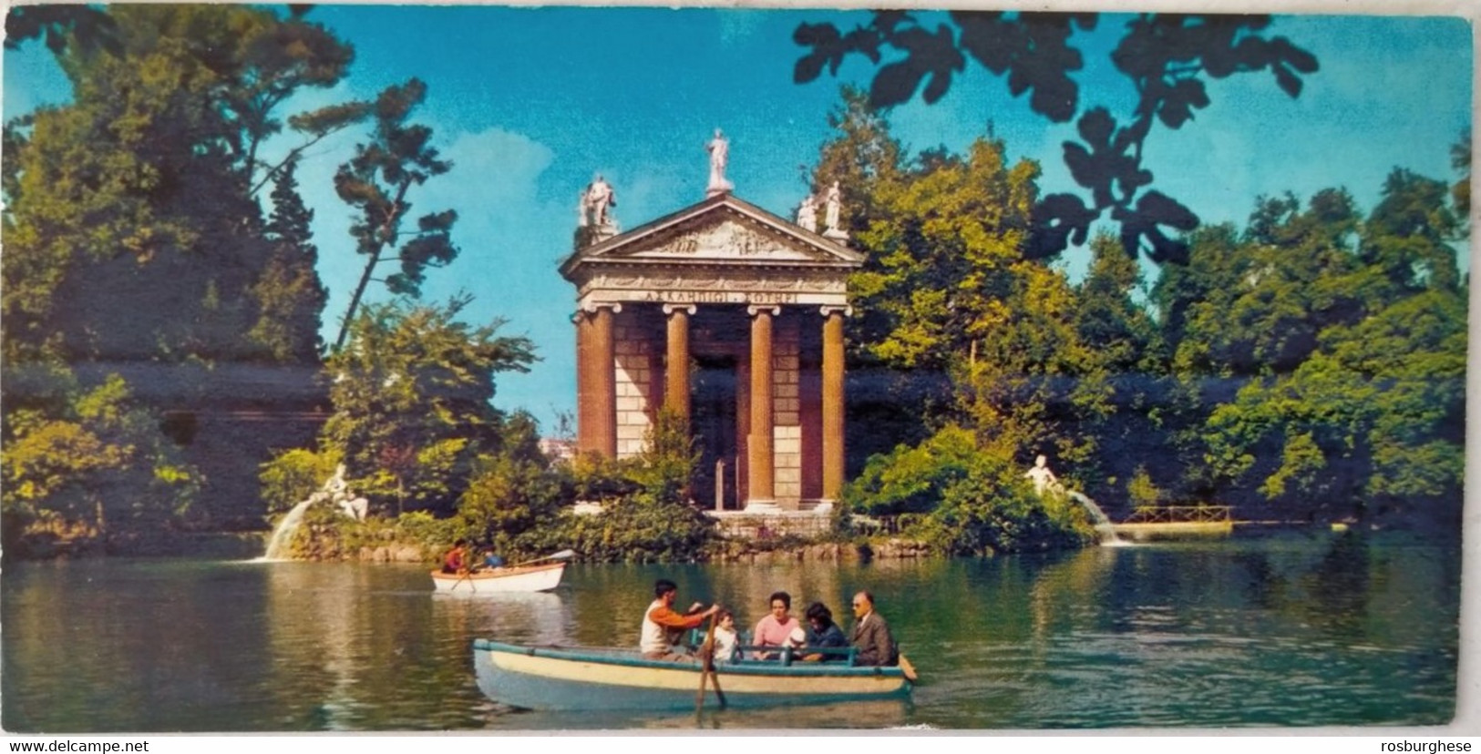 Cartolina Roma Laghetto Di Villa Borghese FP VG 1970 - Parks & Gärten