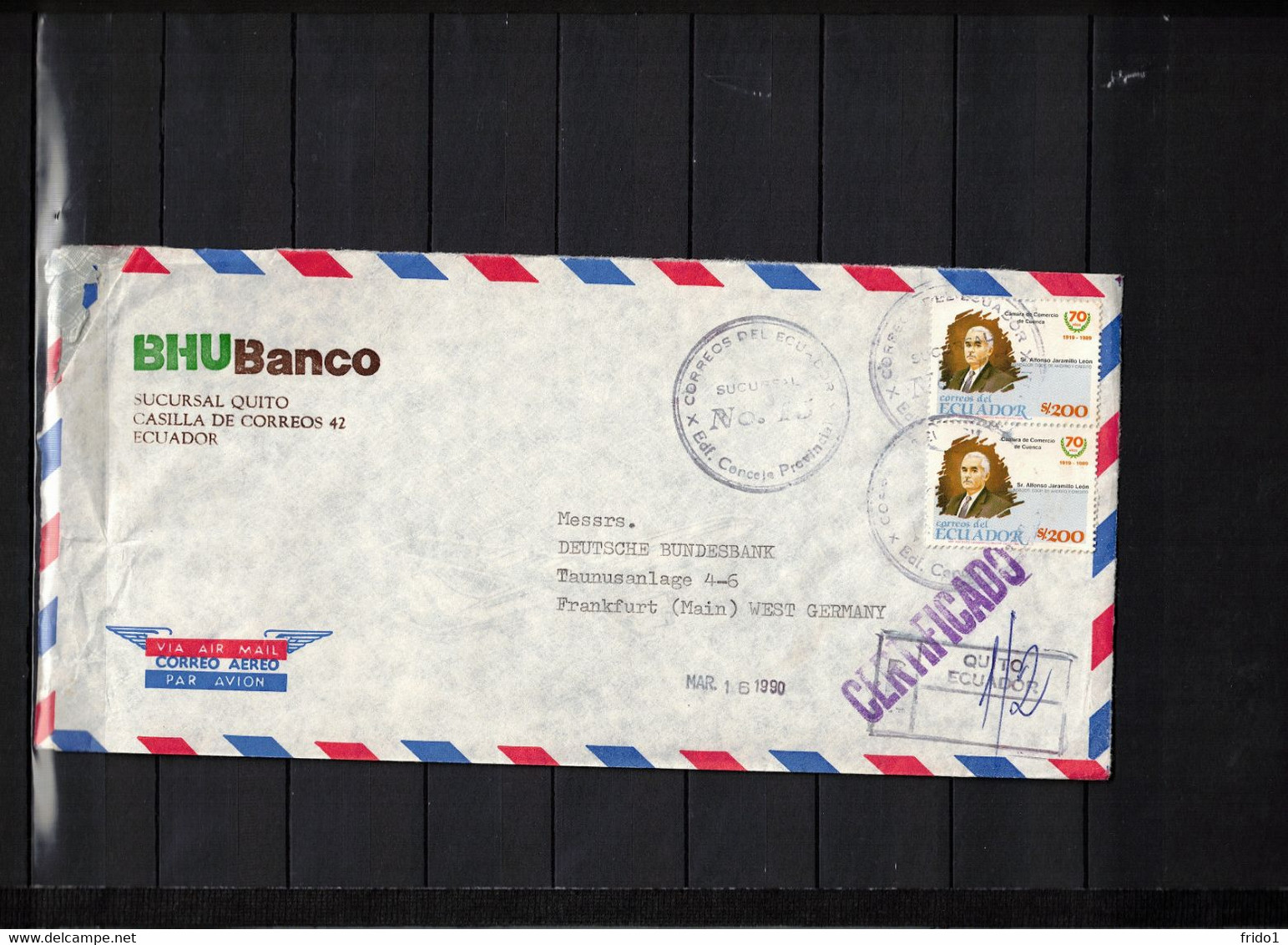 Ecuador Interesting Airmail Registered Letter - Ecuador