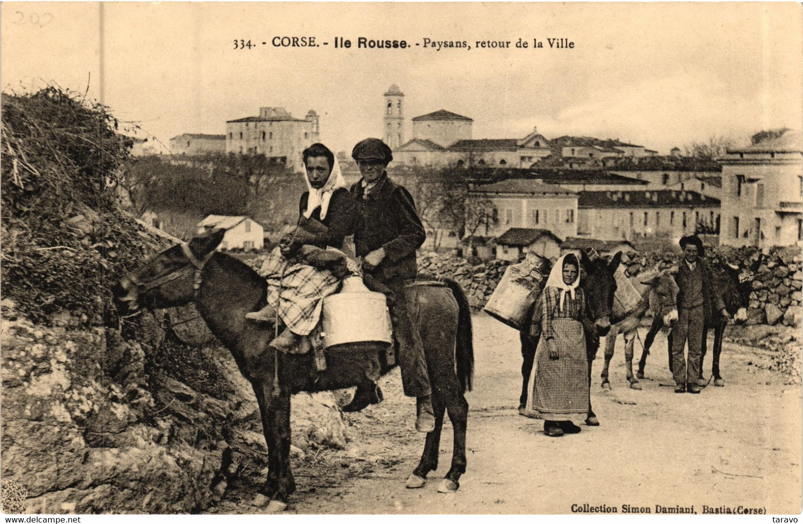 CORSE - ILE-ROUSSE - Paysans De Retour De La Ville - Sonstige & Ohne Zuordnung