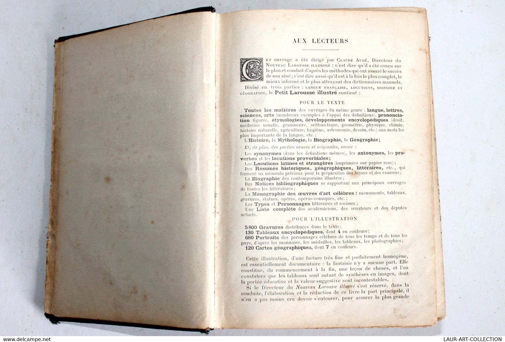 PETIT LAROUSSE ILLUSTRÉ NOUVEAU DICTIONNAIRE ENCYCLOPEDIQUE 10e Ed. De AUGE 1906     (30-310822.2) - Encyclopédies