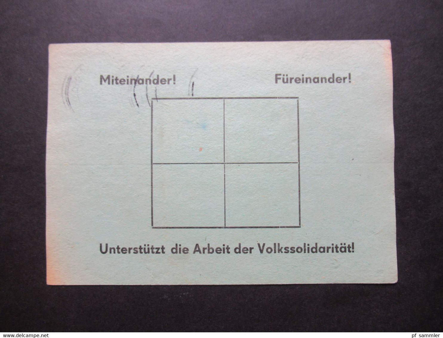 DDR 1885 Nr.2929 EF 2x PK Drucksache Gedruckte Karte Volkssolidarität Kreissekretariat Potsdam - Lettres & Documents