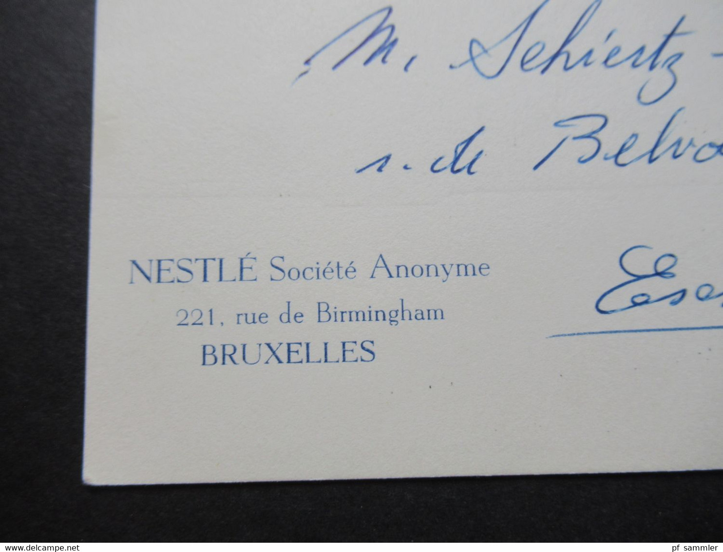 Belgien 1957 PK Mit Freistempel Und Werbestempel Semaine Internationale De La Lettre / Nestlé Societe Anonyme Bruxelles - Lettres & Documents