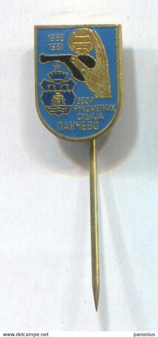 Handball Balonmano - Serbia Association Of Handball Referees, Vintage Pin Badge Abzeichen - Handball