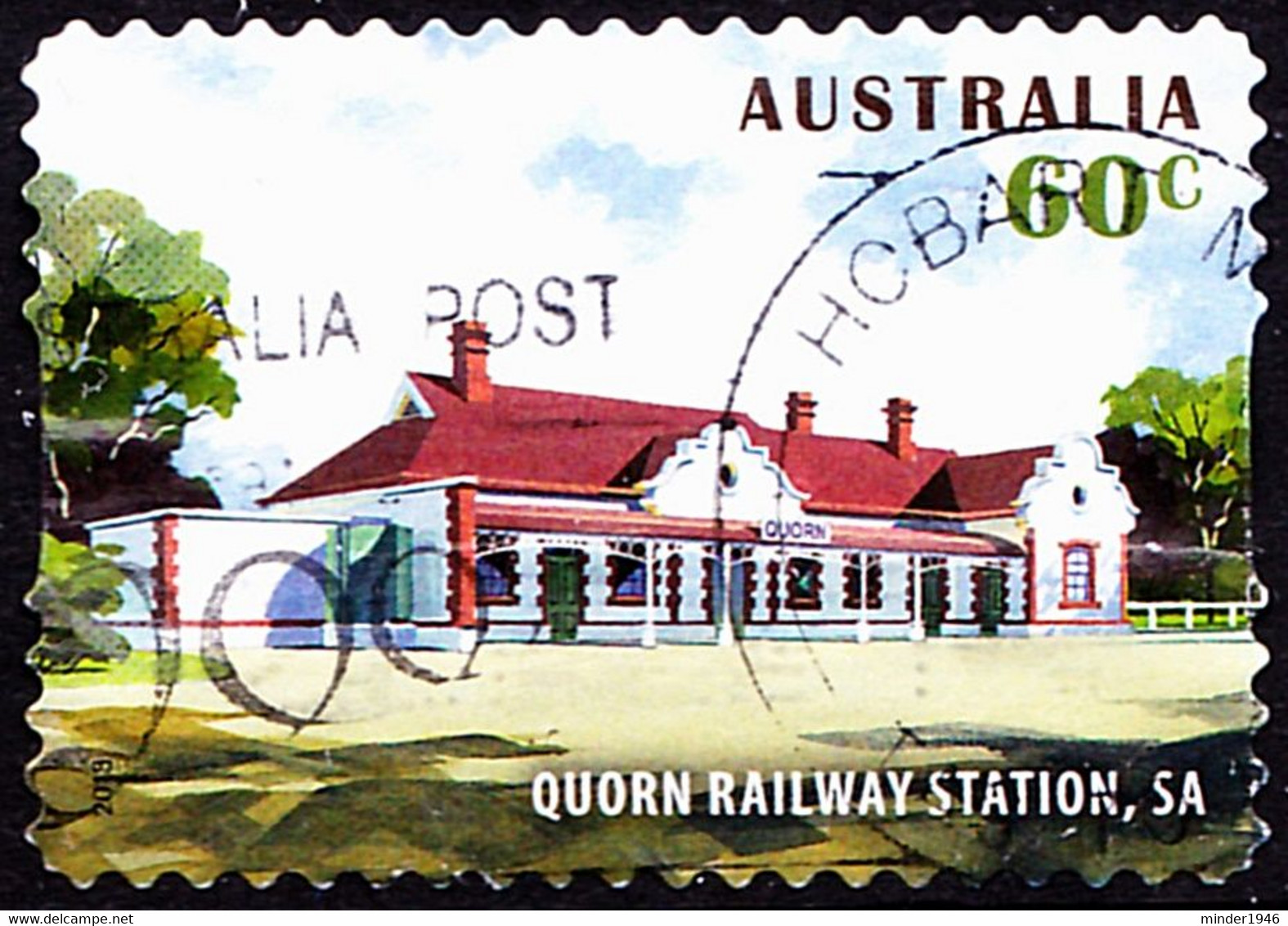 AUSTRALIA 2013 60c Multicoloured, Historic Railway Stations-Quorn SA Self Adhesive FU - Used Stamps