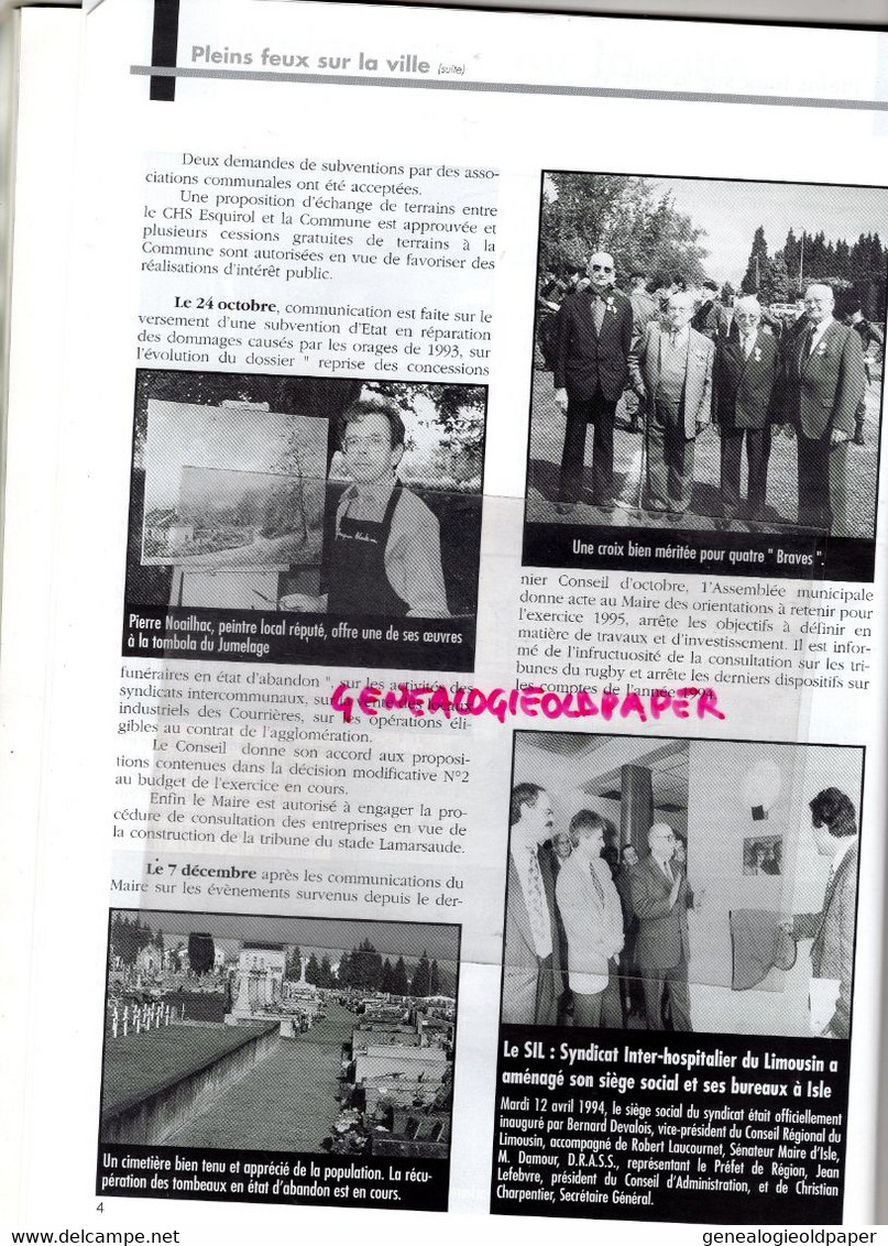 87 -ISLE -BULLETIN MUNICIPAL N° 5- JANVIER 1995-CENTRE CULTUREL MARGERIT-GUNZENHAUSEN- - Historical Documents