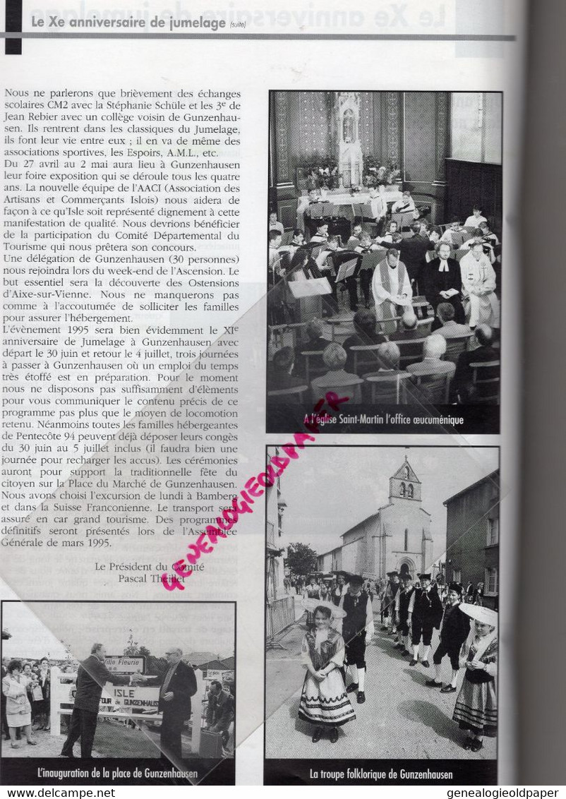 87 -ISLE -BULLETIN MUNICIPAL N° 5- JANVIER 1995-CENTRE CULTUREL MARGERIT-GUNZENHAUSEN-